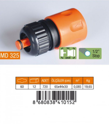 1/2 HORTUM BAĞLANTISI STOPLU